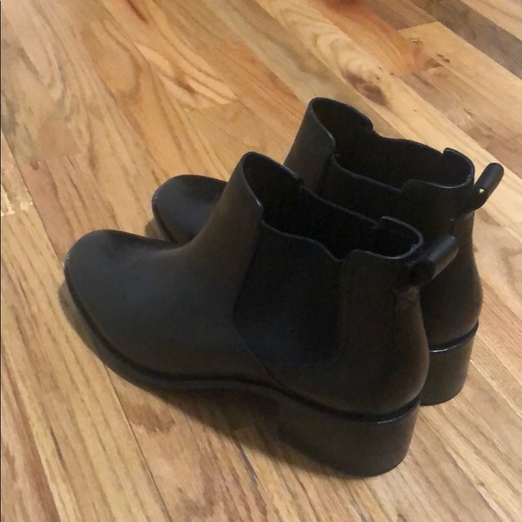 Cole Haan Corinne Chelsea Boot Black Leather Ankle Dressy Fall Chunky Gore Heel - Picture 11 of 16